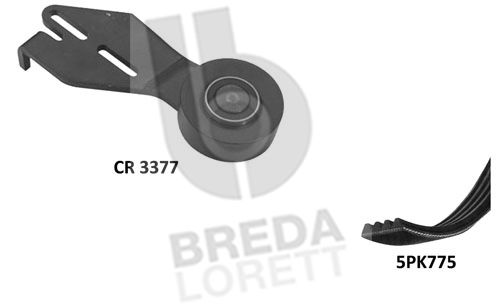 BREDA LORETT V formos rumbuotas diržas, komplektas KCA0009